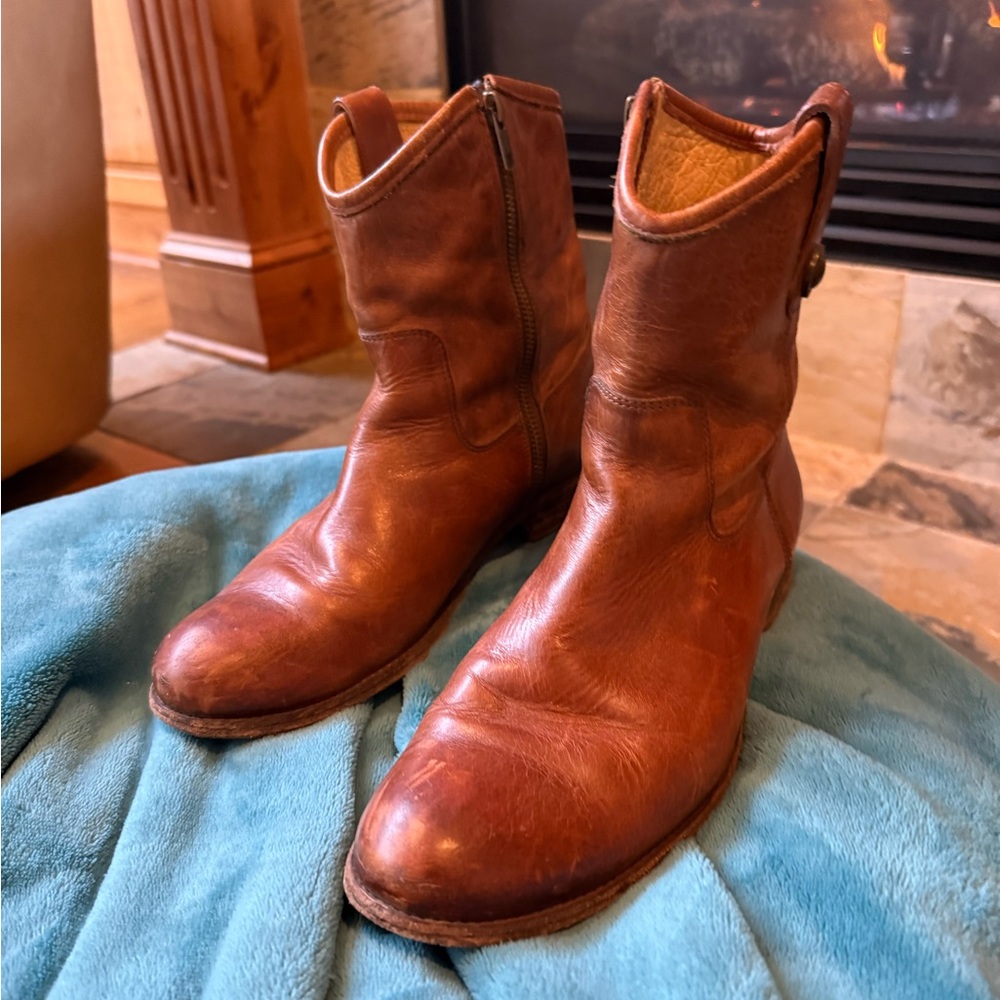 Frye Brown Leather Ankle Boots
